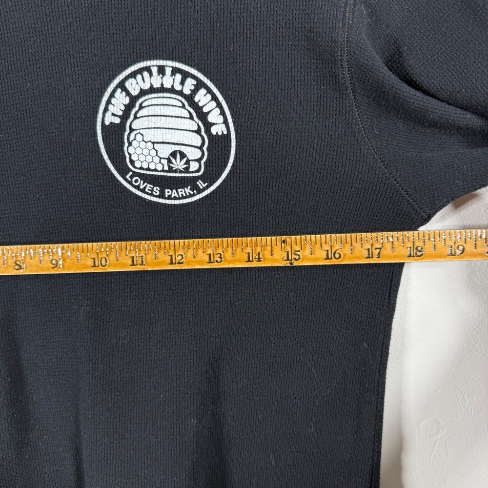 Bella Canvas The Bubble Hive Graphic Thermal Shirt Black S - Picture 3 of 7